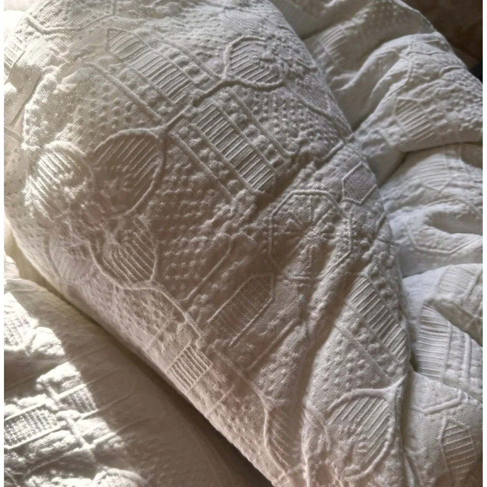 Ralph Lauren NWT Sascha Comforter Set Full‎ Queen Matelasse Medallion White